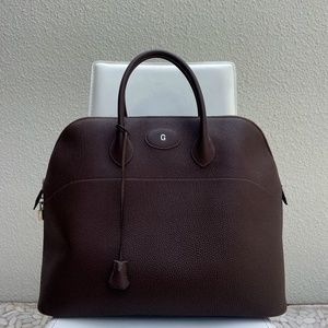 Authentic HERMES Bolide Sac 45 Veau TOGO Cacao with original Invoice - NWOT